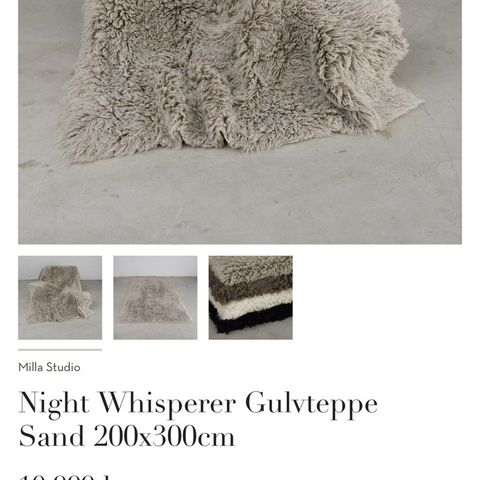 Milla Studio Night Whisperer gulvteppe i fargen sand