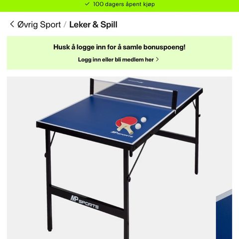 Lite bordtennisbord