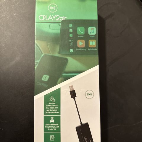 CPLAY2air adapter (Få tråløs CarPlay i biler som godtar det)