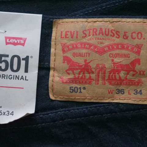 Levi Strauss 501 black 36/34