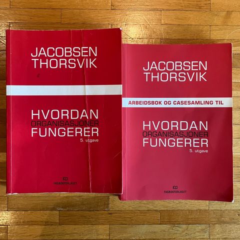 Hvordan organisasjoner fungerer 5. utgave Jacobsen Thorsvik