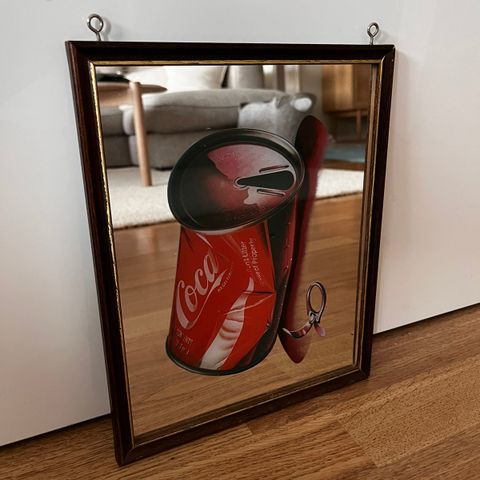 Vintage Tom Lidell Coca Cola kunst speil