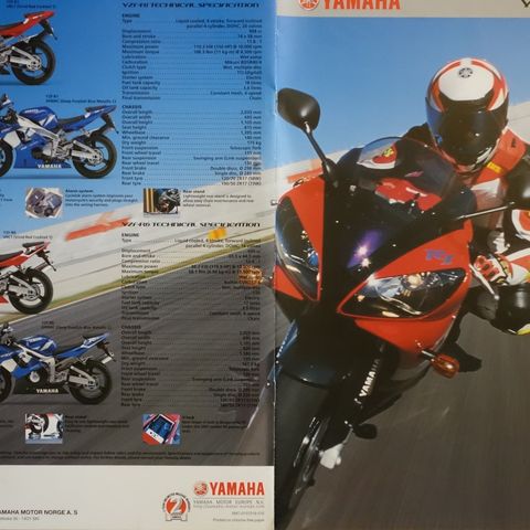 Yamaha YZF R1/ R6 2001 brosjyre
