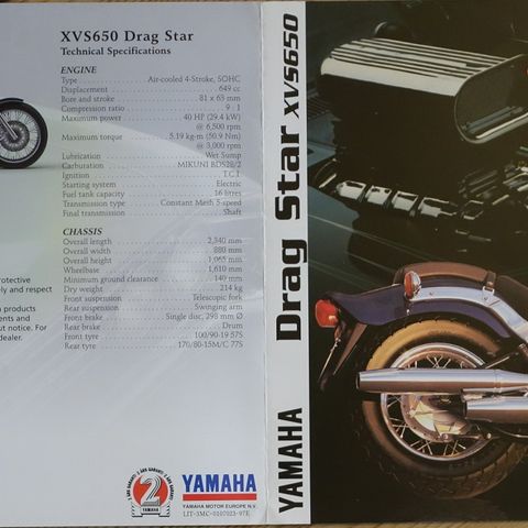 Yamaha Drag Star XVS650 1997 brosjyre