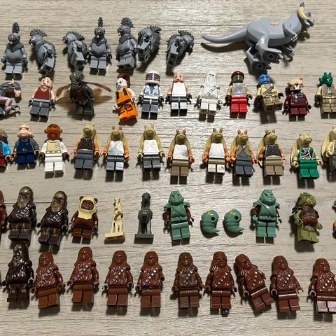 Lego star wars dyr/romvesen minifigurer