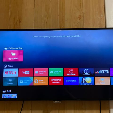 Philips Smart TV med Veggfeste