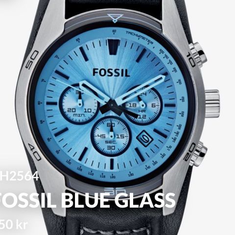 Fossil blue glass CH2564