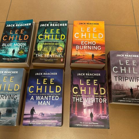 Jack Reacher books by Lee Child (Engelske bøker)