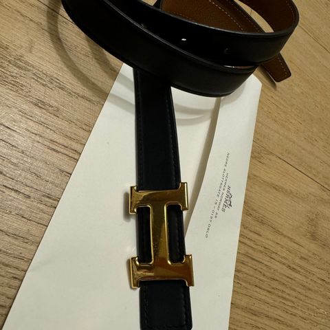 Hermes belte 24 mm - reversible noir/gold