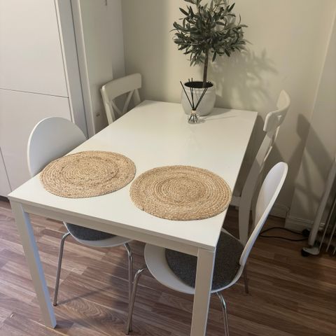 Perfekt for studenter! Ett fint kjøkkenbord + 2 stoler!