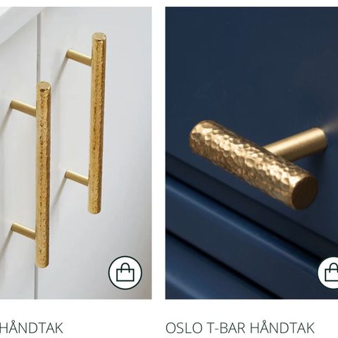 Håndtak/knotter i gull!