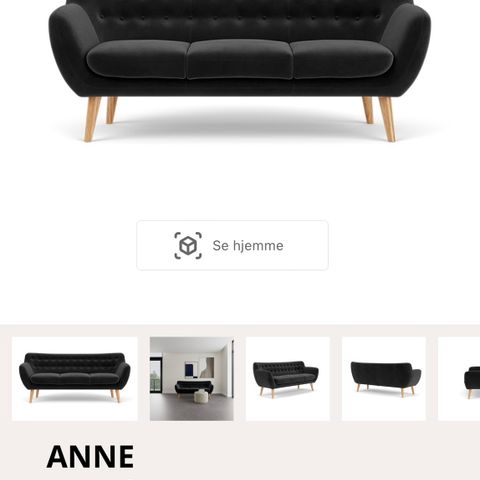 «Anne» retro 3-seter fra Sofa Company