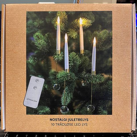 Nostalgi juletrelys med LED-lys (10 stk)