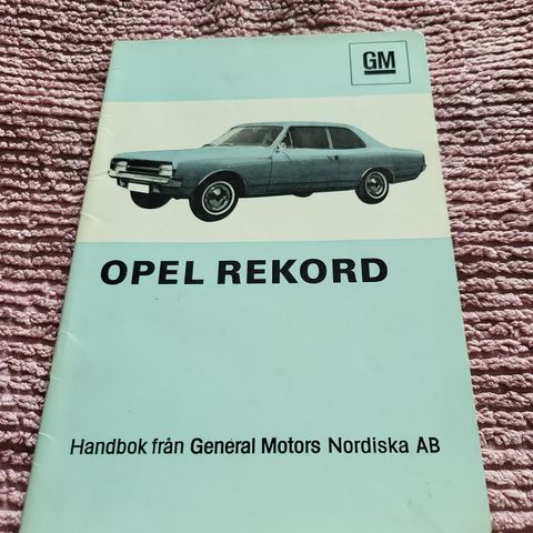 Opel Rekord 1967 instruksjonsbok!Be om pris!