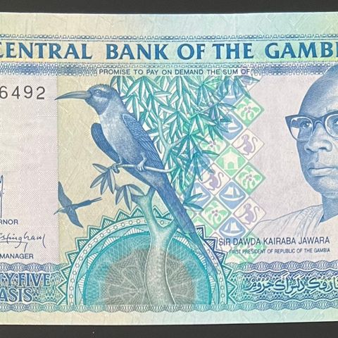 GAMBIA. ;25. DALASI.  1991.  14a.   UNC