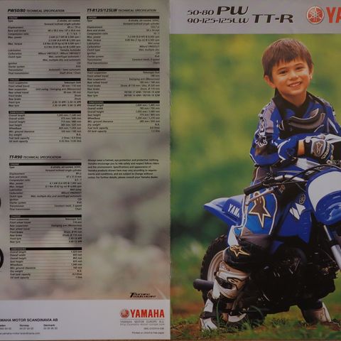 Yamaha 50-80PW, 90-125-125LW TT-R brosjyre 2003