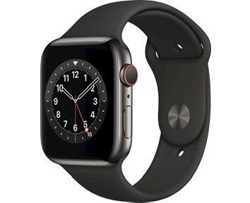 NY PRIS - Apple Watch Series 6 (GPS + Cellular) 44mm i Rustfritt Stål