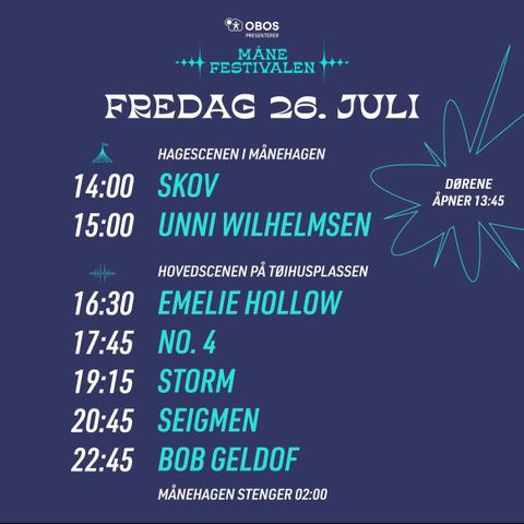 2 fredagspass til Månefestivalen