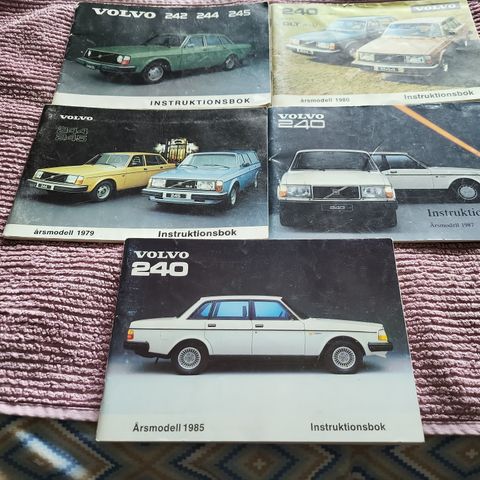 Volvo 240 serien instruksjonsbøker!Be om pris!