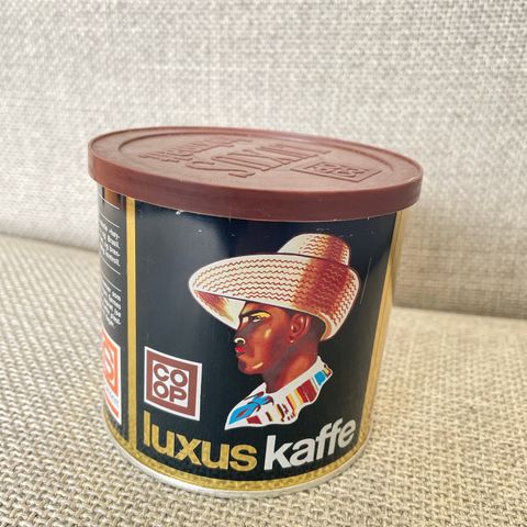 Gammel kaffeboks. Coop luxus kaffe