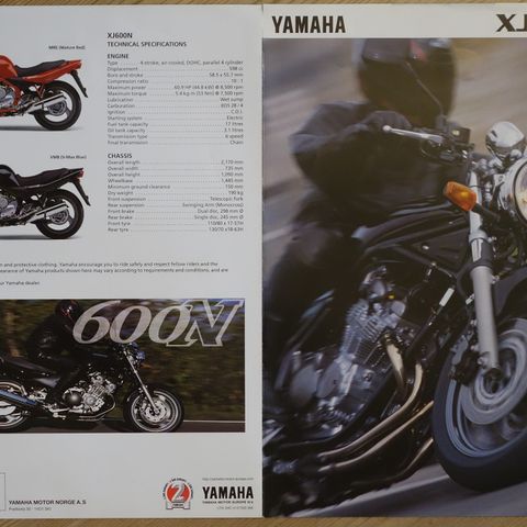 Yamaha XJ600N 1998 brosjyre