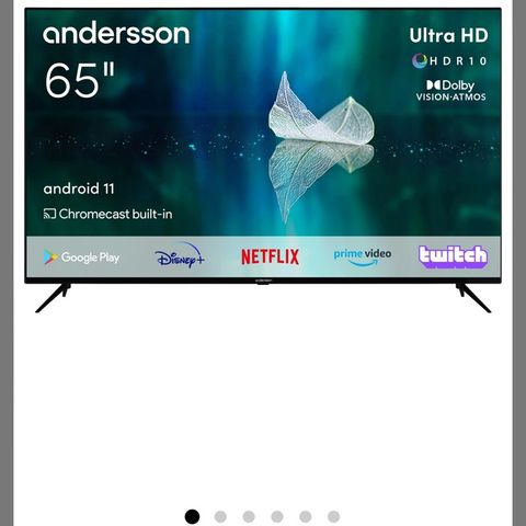 Andersson 65" 4K LED-TV med Android OS og innebygd Chromecast