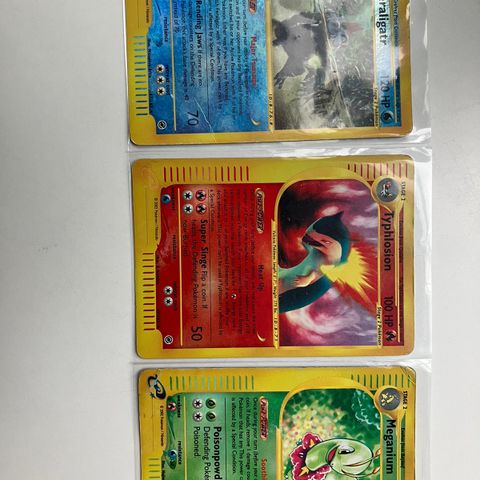 Pokemon Expedition starters - reverse holos