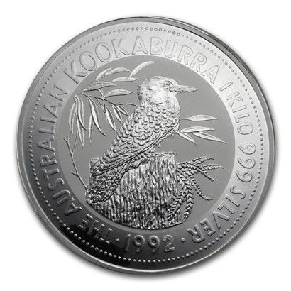 1992, Kookaburra, 1kg, 999 sølv.