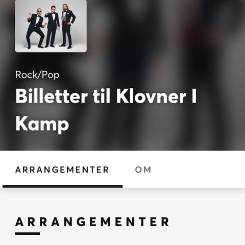 1 billett selges. Klovner i kamp Torshovdalen lør 31. august