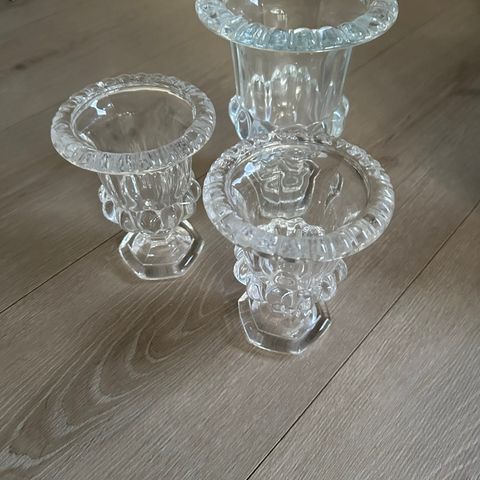 Vaser/ lysestaker glass