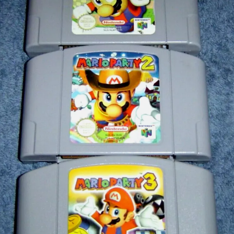 Mario Party 1, 2 og 3 N64 PAL (Nintendo 64)