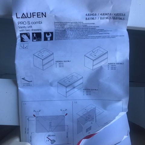 Laufen PRO S combi vask