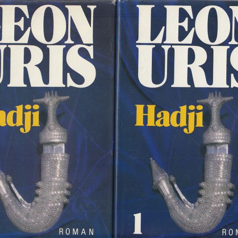 Leon Uris Hadji Bind 1-2 ,komplett 1986 Hjemmets Bokforlag Innb.m.omsl,