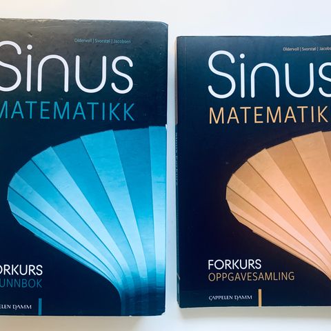 Sinus Matematikk Forkurs Grunnbok 4. utg og  Oppgavesamling - optometri pensum