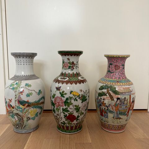 Kinesisk vase - tradisjonell. Blomqvist