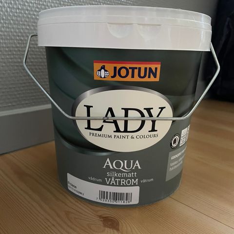 Uåpnet Jotun Lady Aqua våtromsmaling i fargen Antique green