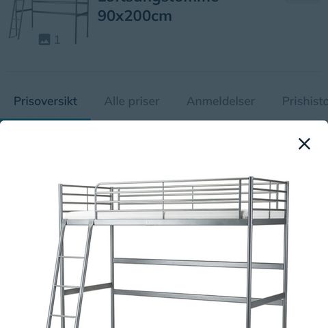 Loftseng fra IKEA; reservert