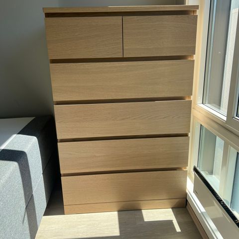 Malm kommode 6 skuffer