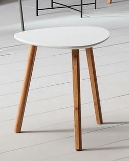 Hjørnebord hvit/natur 40 cm, som nytt