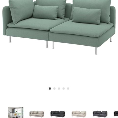 Grønn Sodermann sofa Ikea gis bort