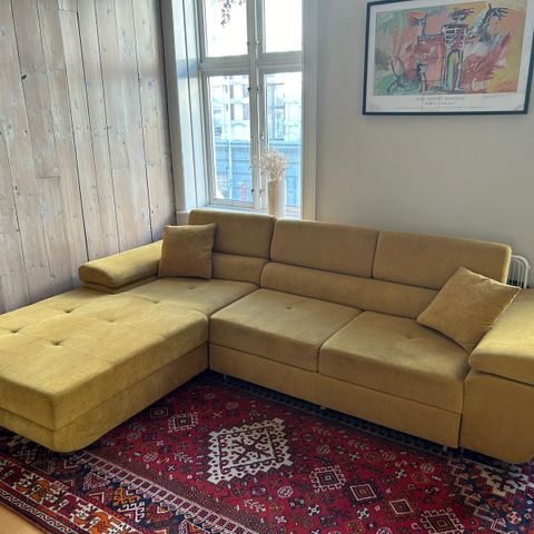 Gul Hjørnesofa