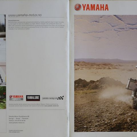 Yamaha  Motorsykler/Mopeder  samlebrosjyrer 2011, 2013 og 2014
