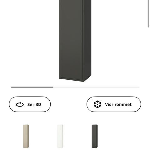 Havback høyskap fra IKEA - mørke grått