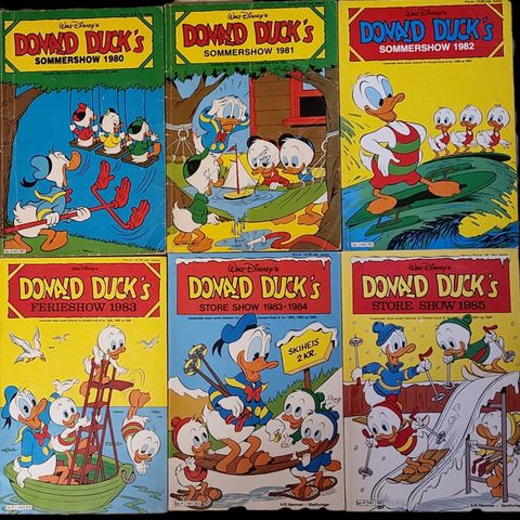 Walt Disney Donald Duck sommer/vintershow 1980-1985 inkl. enda eldre historier
