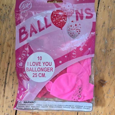 10 ballonger, selges!