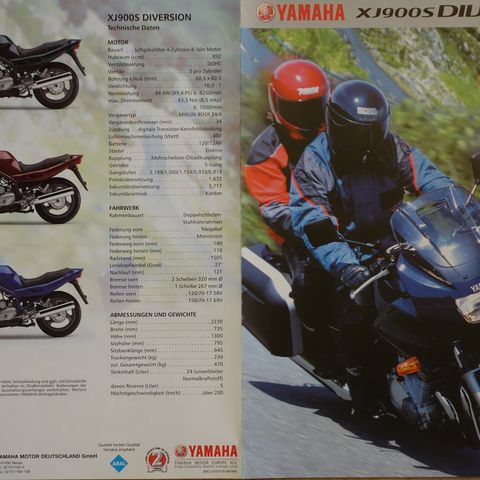 Yamaha XJ900S Diversion 1998799 Brosjyre