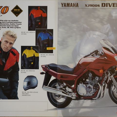 Yamaha XJ900S  Diversion utstyrsbrosjyre 1998