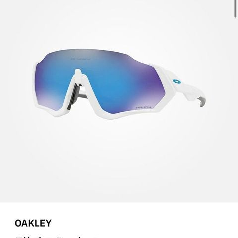 Oakley flight jacket solbriller  som nye blått glass/hvit ramme