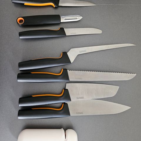Functional Form knivblokk bambus 5 , fiskefiletkniv , fiskarssliper og skreller