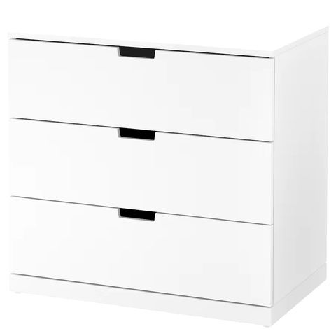 IKEA NORDLI
Kommode med 3 skuffer, hvit, 80x76 cm